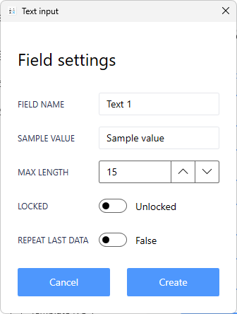 Text Field Properties