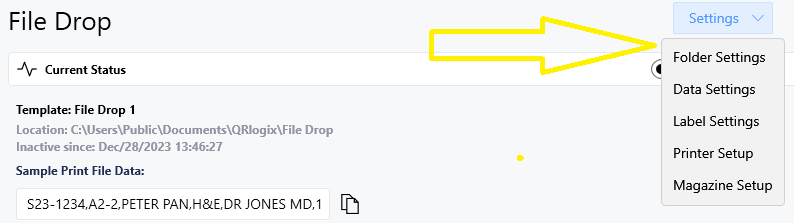 Folder Settings Access