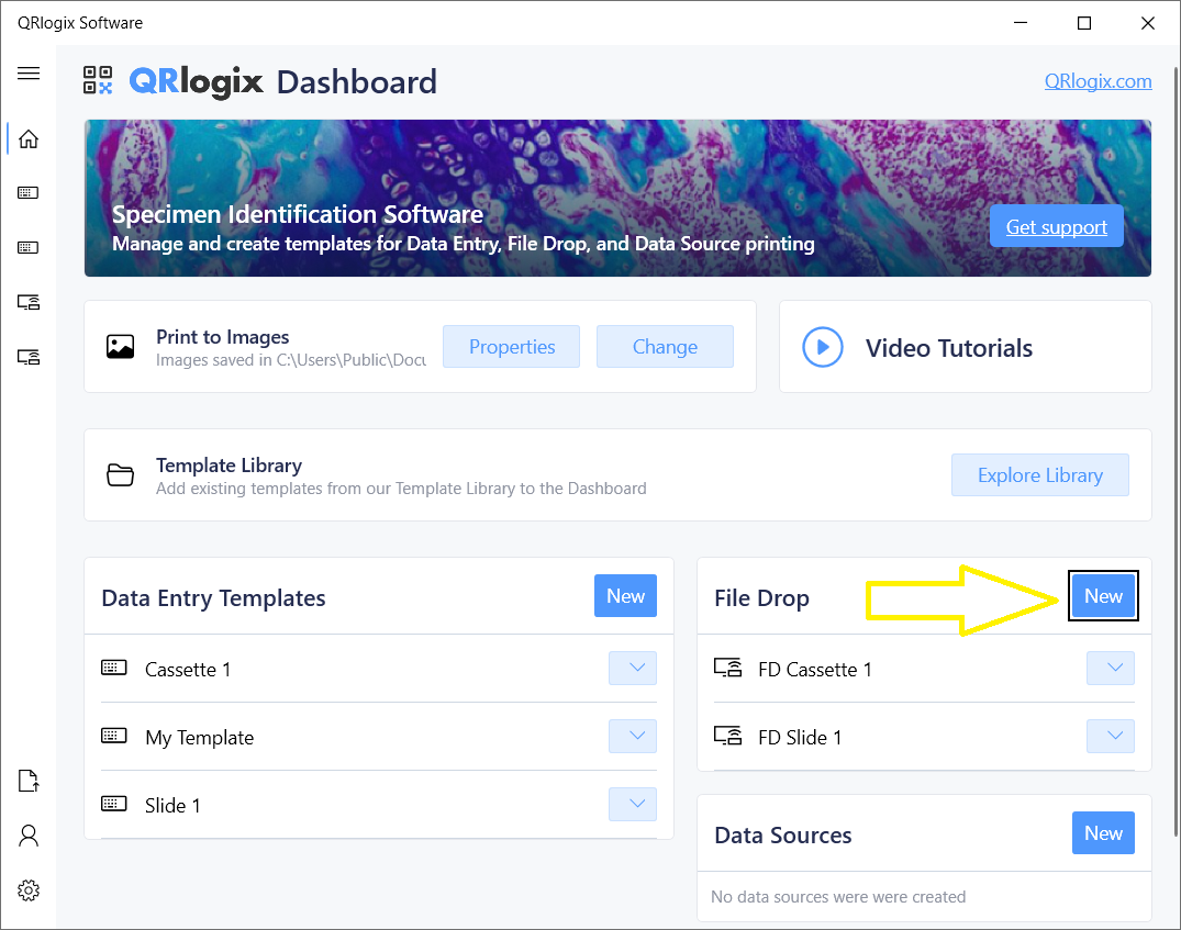 New File Drop Template